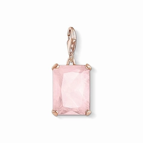 Thomas Sabo charm pendant large pink stone