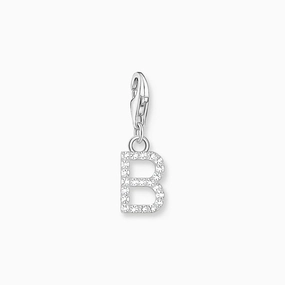 Thomas Sabo Charm Pendant Letter B with White Stones
