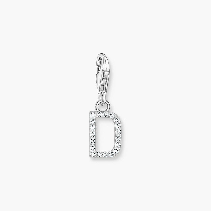 Thomas Sabo Charm Pendant Letter D with White Stones