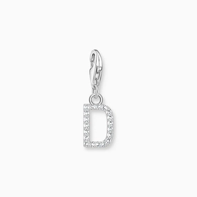 Thomas Sabo Charm Pendant Letter D with White Stones
