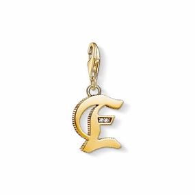 Thomas Sabo Charm pendant letter E gold