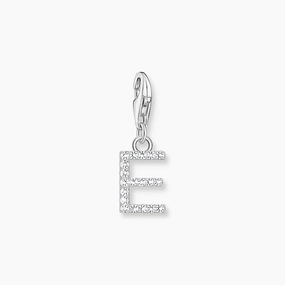 Thomas Sabo Charm Pendant Letter E with White Stones
