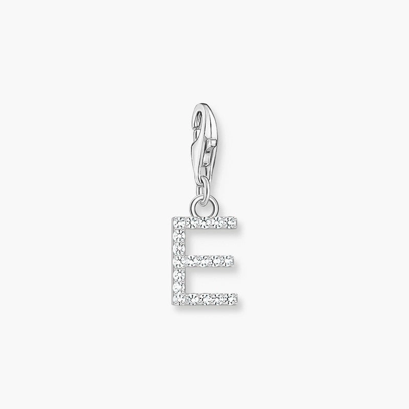Thomas Sabo Charm Pendant Letter E with White Stones