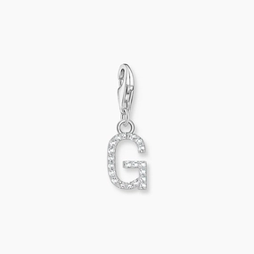 Thomas Sabo Charm Pendant Letter G with White Stones
