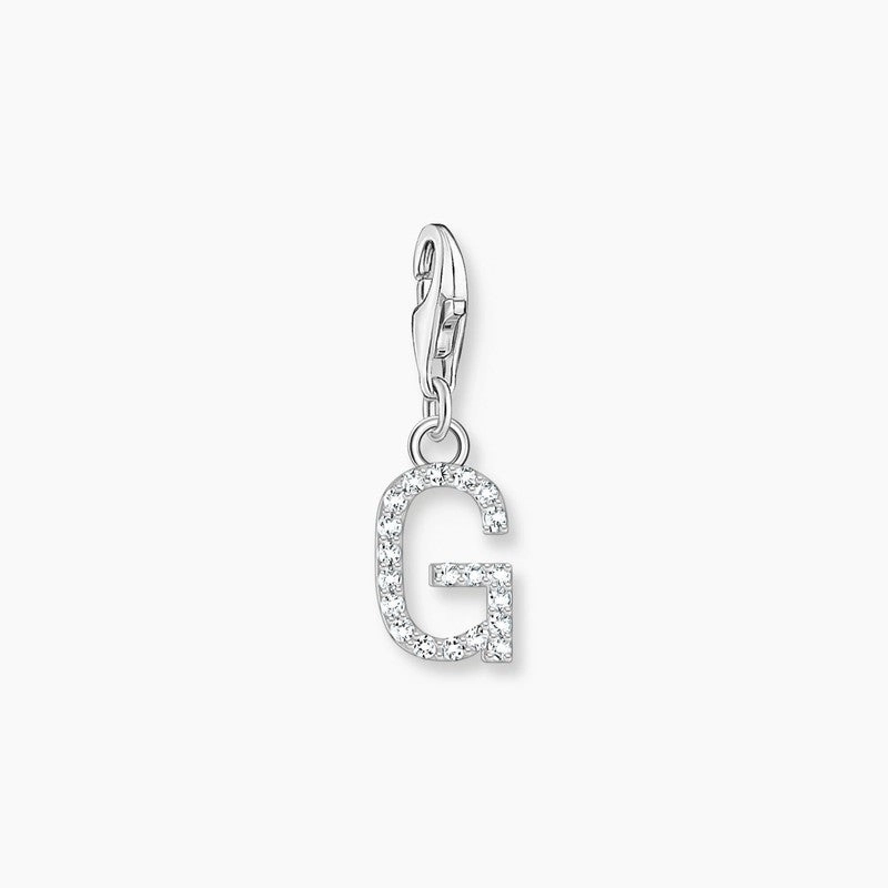 Thomas Sabo Charm Pendant Letter G with White Stones