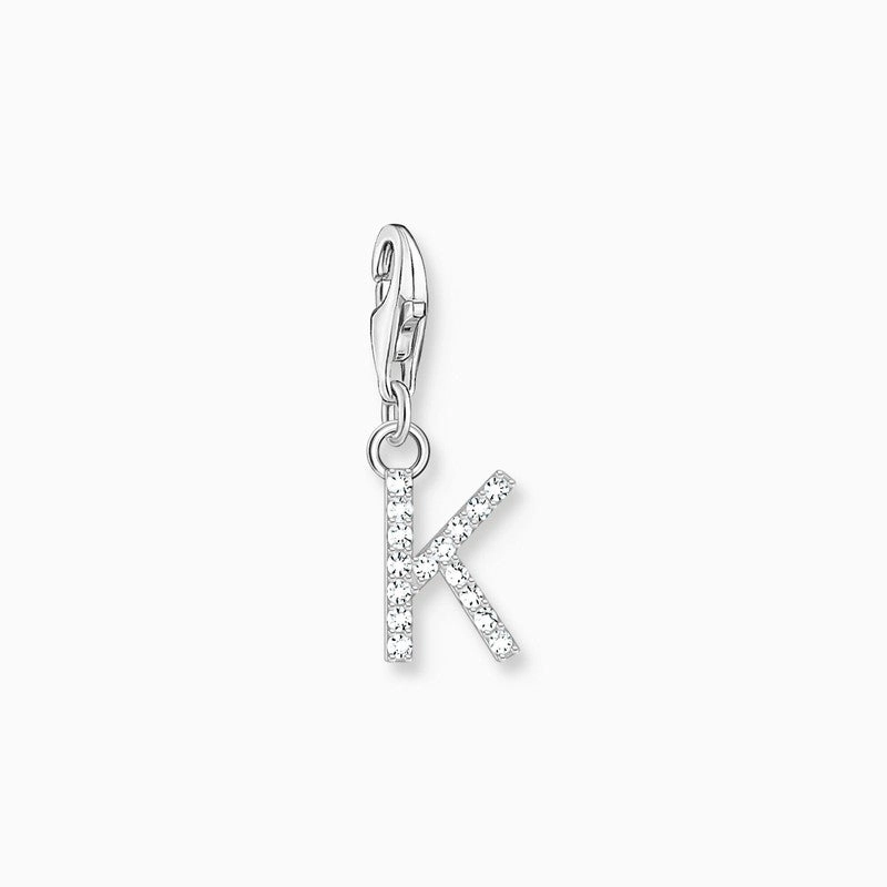 Thomas Sabo Charm Pendant Letter K with White Stones