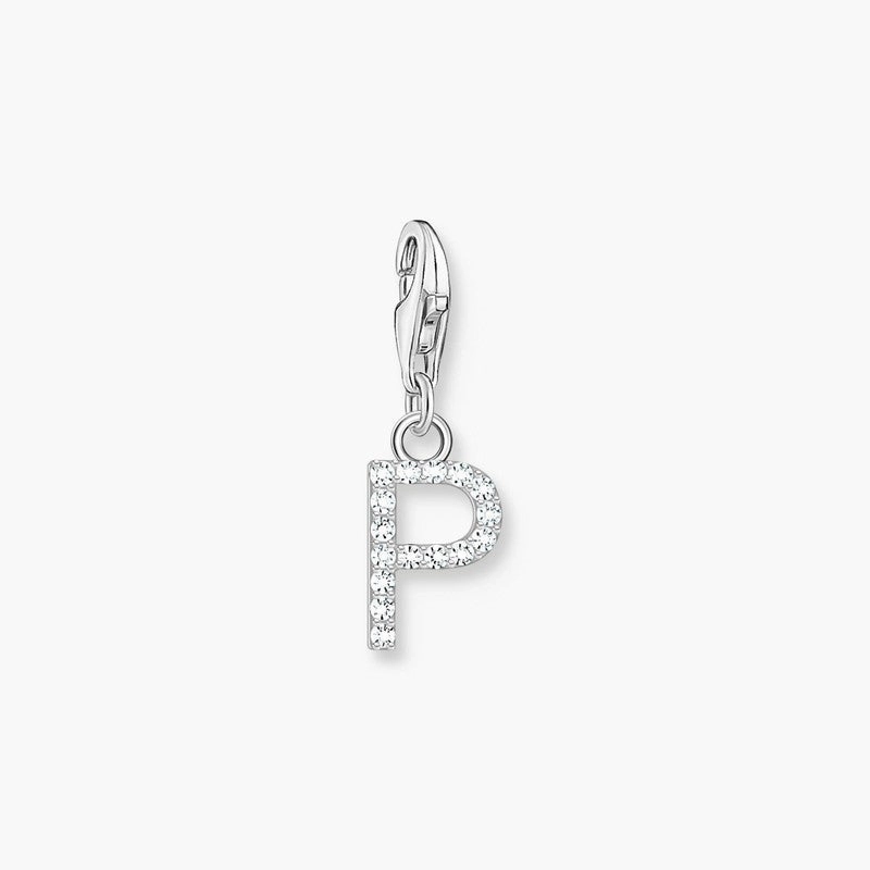 Thomas Sabo Charm Pendant Letter P with White Stones