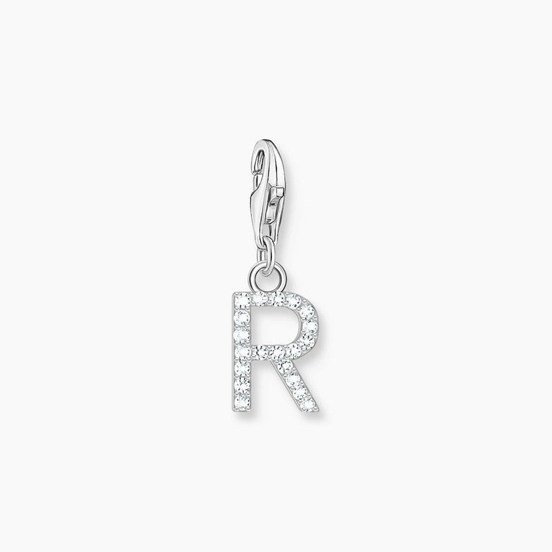 Thomas Sabo Charm Pendant Letter R with White Stones