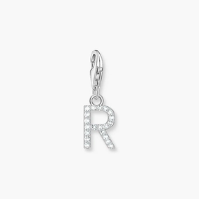 Thomas Sabo Charm Pendant Letter R with White Stones