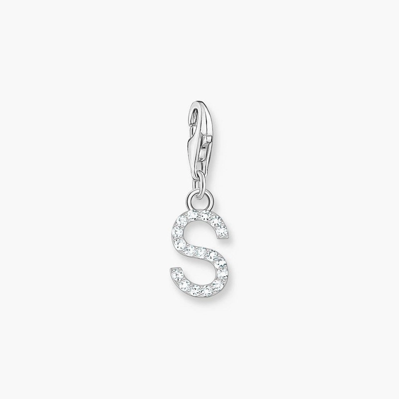 Thomas Sabo Charm Pendant Letter S with White Stones