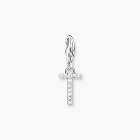 Thomas Sabo Charm Pendant Letter T with White Stones