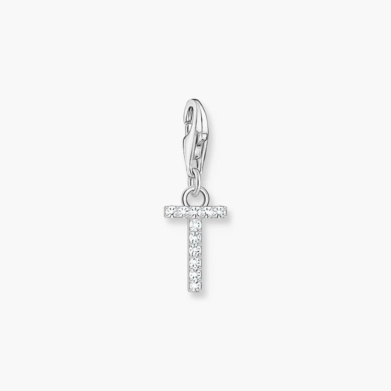 Thomas Sabo Charm Pendant Letter T with White Stones