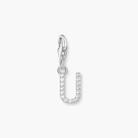 Thomas Sabo Charm Pendant Letter U with White Stones