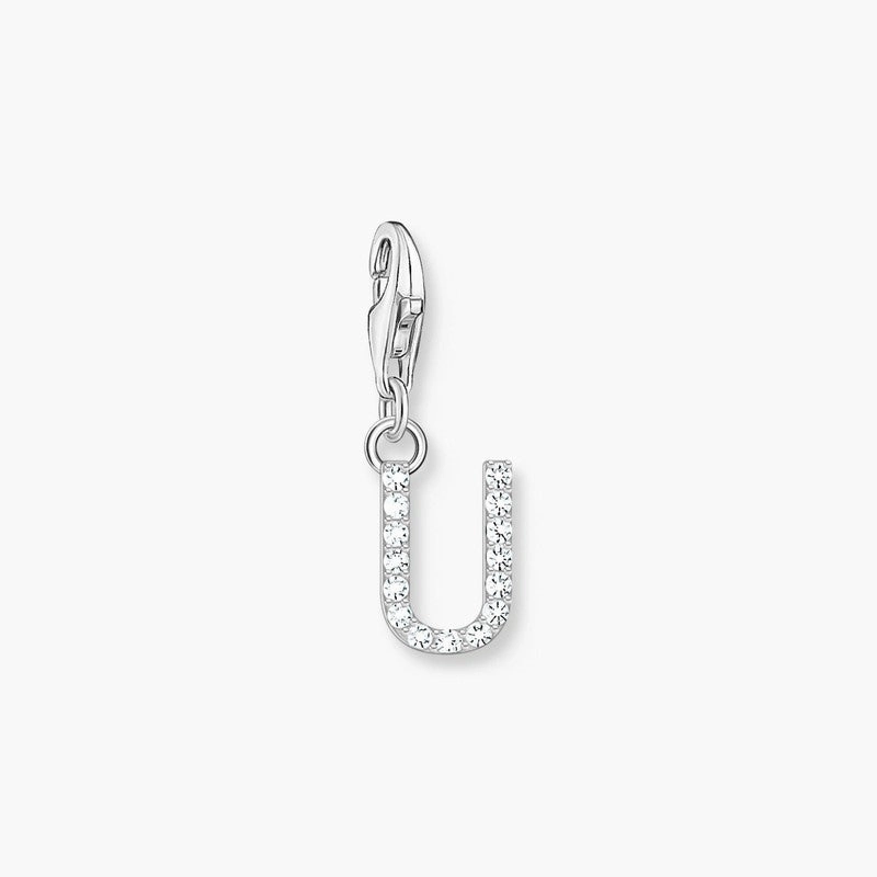 Thomas Sabo Charm Pendant Letter U with White Stones