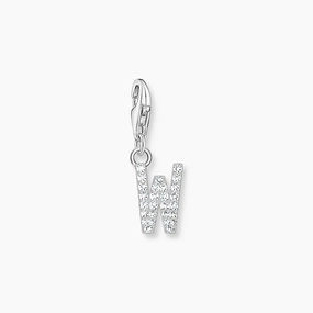 Thomas Sabo Charm Pendant Letter W with White Stones