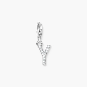 Thomas Sabo Charm Pendant Letter Y with White Stones