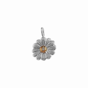 Thomas Sabo Cloverleaf Pendant with Eyelet with Gold Diamonds Silver Sweet   Diamond