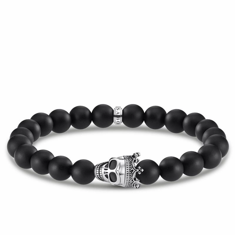 Thomas Sabo Crown Skull Bead Bracelet