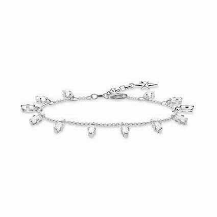 Thomas Sabo CZ Baguette Charms Bracelet