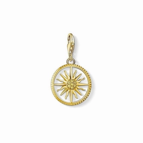 Thomas Sabo CZ Gold Vintage Sun Charm