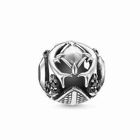 Thomas Sabo CZ Oxidised Scarab Bead