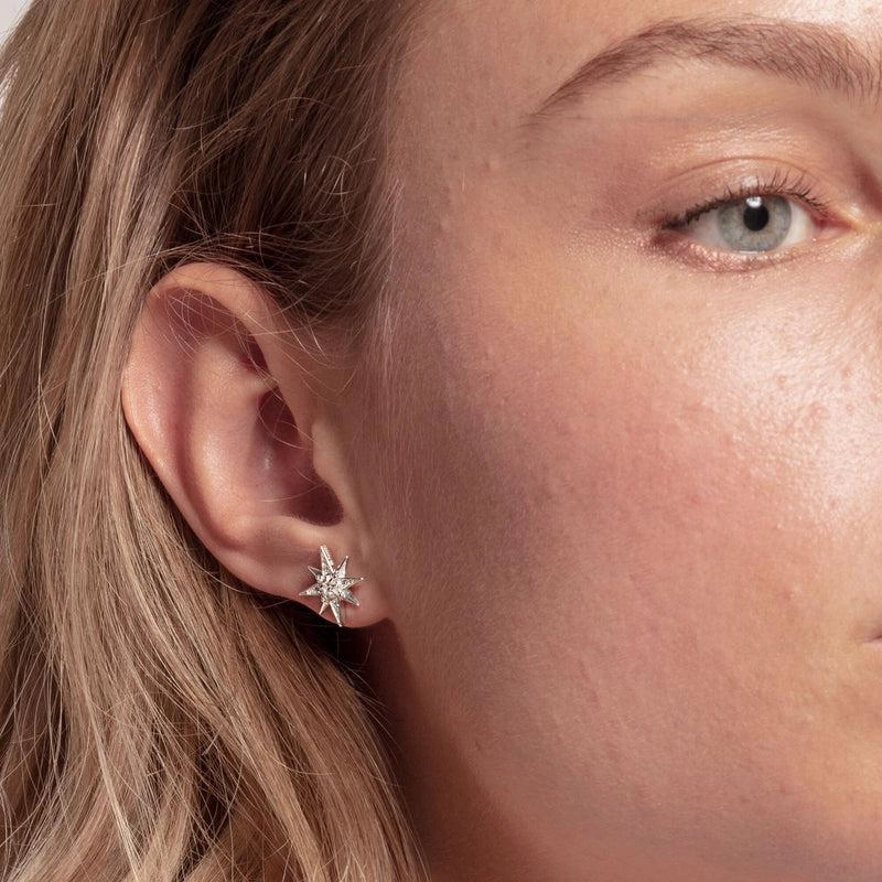 Thomas Sabo CZ Star Silver Stud Earrings