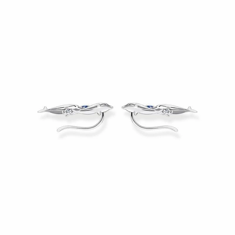 Thomas Sabo Ear climber dolphins with blue stones