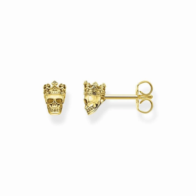 Thomas Sabo Ear studs skull king gold