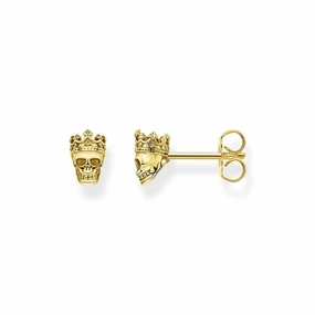 Thomas Sabo Ear studs skull king gold