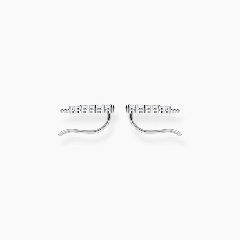 Thomas Sabo Earrings - Ear Climber - White Stones - Silver