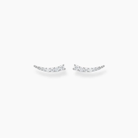 Thomas Sabo Earrings - Ear Climber - White Stones - Silver