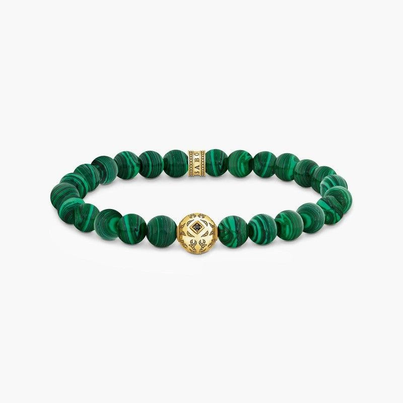 Thomas Sabo Gold-plated Bracelet - Green Malachite