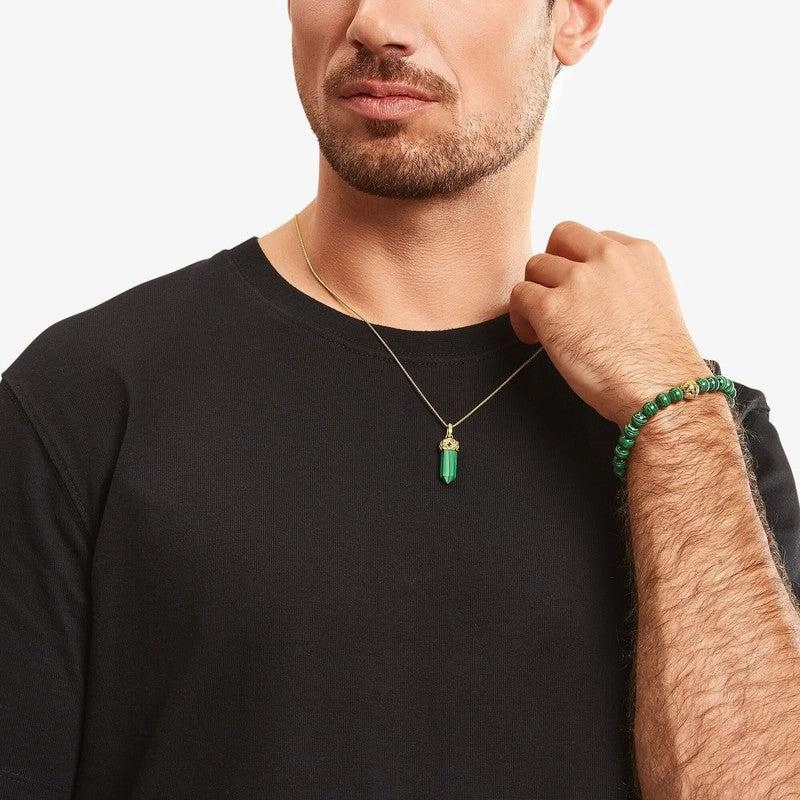 Thomas Sabo Gold-plated Bracelet - Green Malachite