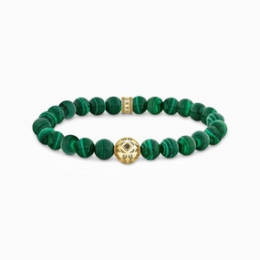 Thomas Sabo Gold-plated Bracelet - Green Malachite