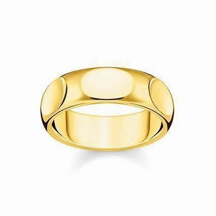 Thomas Sabo Ladies Gold Polished Ovals Ring