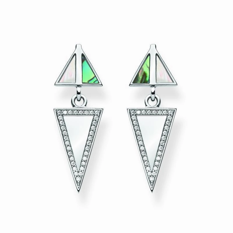 Thomas Sabo Multi-Col Traingle Drop Earrings