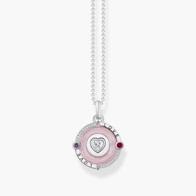 Thomas Sabo Necklace - Pendant with Pinkish Cold Enamel