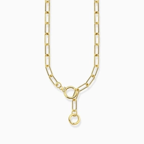 Thomas Sabo Necklace - Ring Clasps And Zirconia - Yellow-Gold