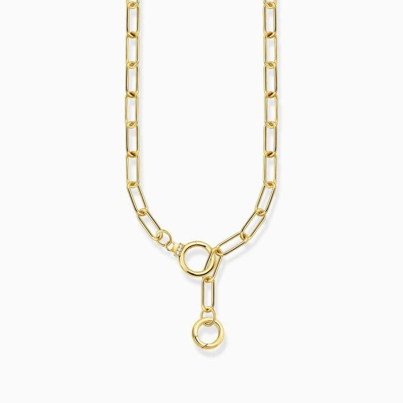 Thomas Sabo Necklace - Ring Clasps And Zirconia - Yellow-Gold