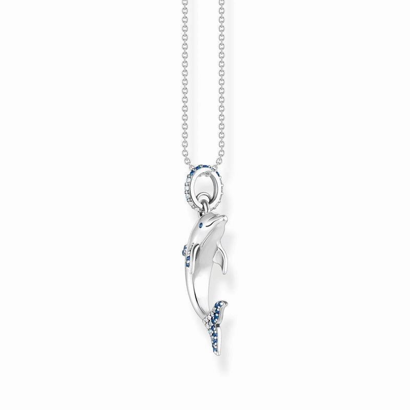 Thomas Sabo Necklace dolphin with blue stones