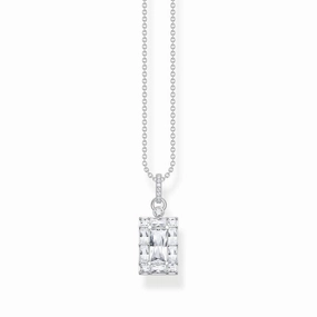 Thomas Sabo Necklace white stone silver