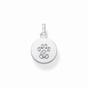 Thomas Sabo pendant disc paw cat silver
