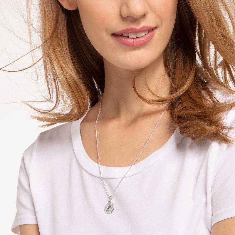 Thomas Sabo pendant disc paw cat silver