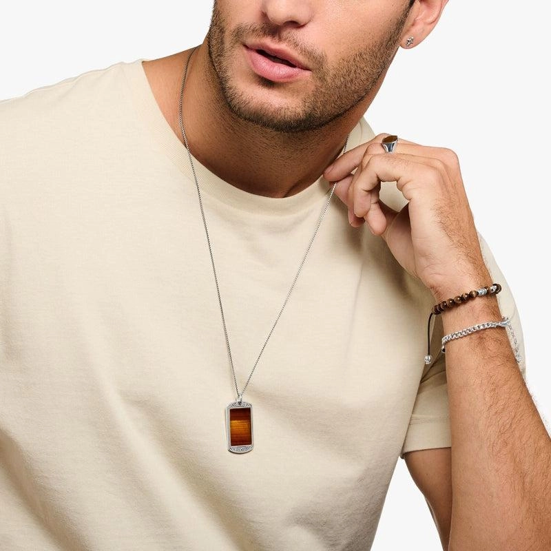 Thomas Sabo Pendant dog tag tigers eye