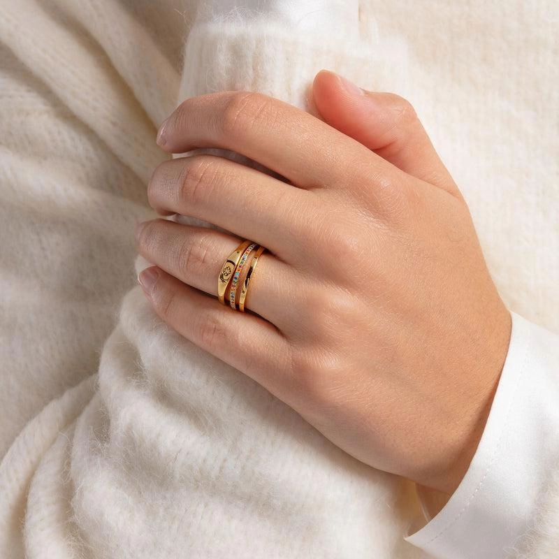 Thomas Sabo Ring double colored stones gold