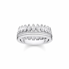 Thomas Sabo ring leaves crown silver