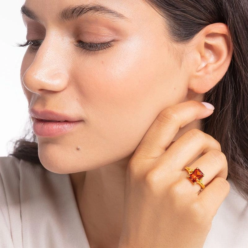 Thomas Sabo Ring orange stone