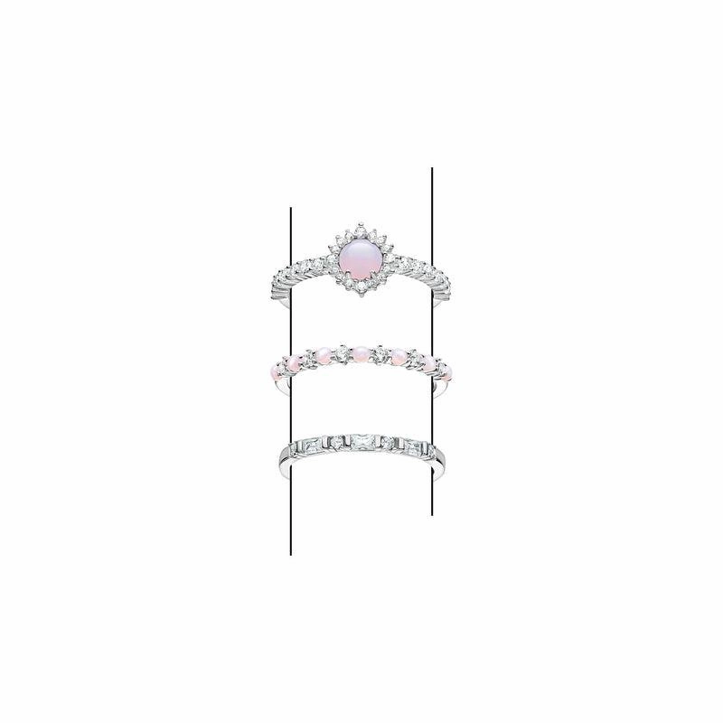 Thomas Sabo Ring pink and white stones