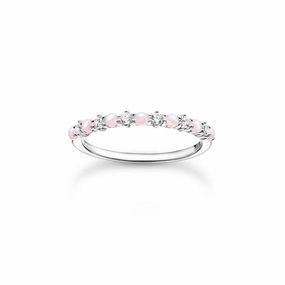 Thomas Sabo Ring pink and white stones