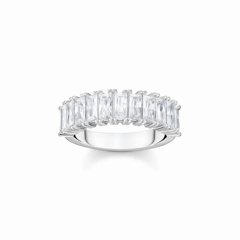 Thomas Sabo Ring white stones in silver